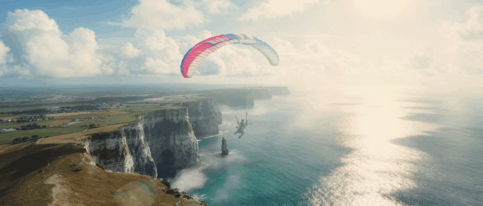 vivez une aventure exceptionnelle avec un saut en parachute au-dessus des magnifiques paysages du havre et d'etretat en normandie. profitez d'une vue imprenable sur les falaises et la mer, et faites le plein d'adrénaline pour une expérience inoubliable !