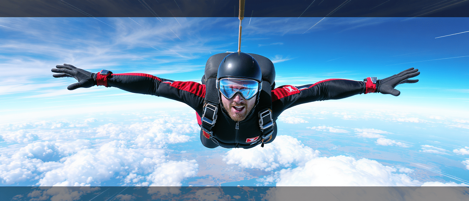 vivez l'ultime sensation de liberté avec le saut en parachute ! plongez dans l'adrénaline et survolez des paysages époustouflants. une aventure inoubliable vous attend, entre frissons et émerveillement.