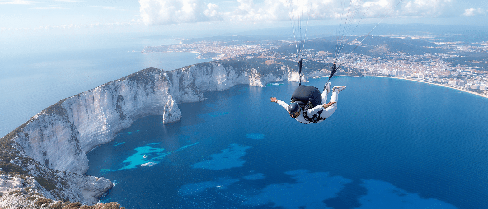 vivez une expérience inoubliable en sautant en parachute tandem dans le sud de la france ! survolez les paysages d'avignon, marseille et montpellier et ressentez l'adrénaline en plein cœur de la beauté méditerranéenne. réservez votre saut dès maintenant pour une aventure exceptionnelle !